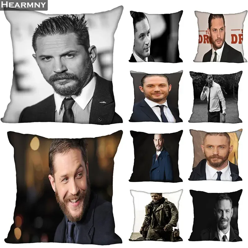 

New Arrival Tom Hardy Pillow Cover Bedroom Home Office Decorative Pillowcase Square Zipper Pillow cases Satin Soft No Fade