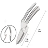 All Steel Integrated Multifunctional Fish Pattern Handle Powerful Kitchen Chicken Bone Scissors Detachable Sharp Cutter for Home 6