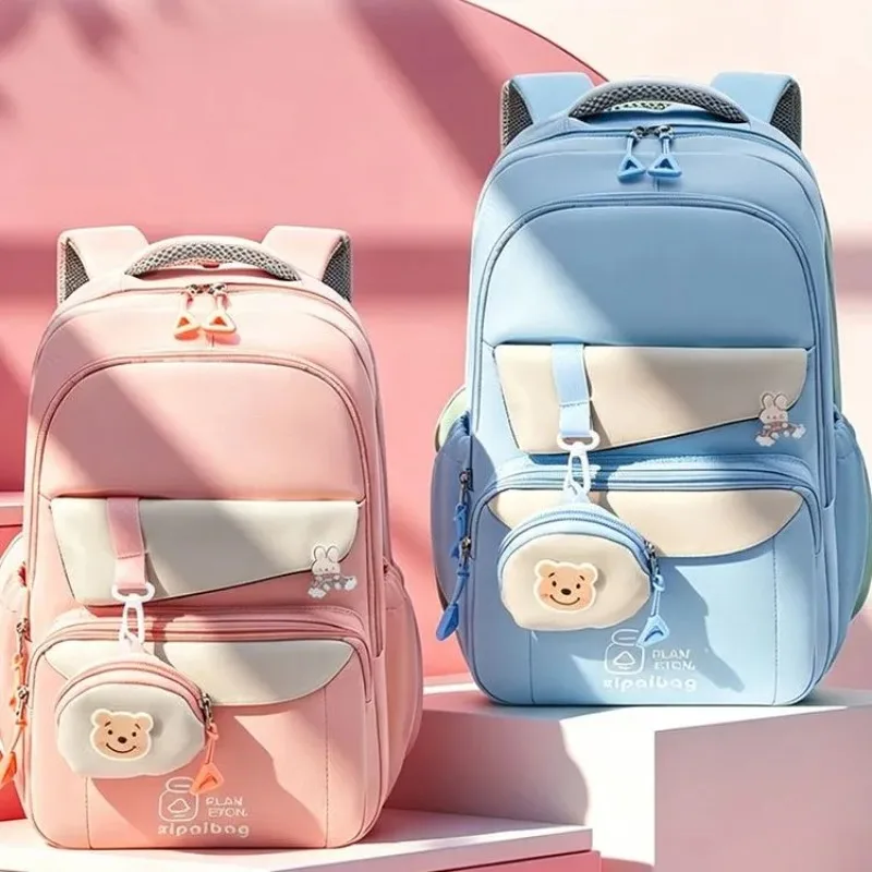 Girl School Bag Backpack Back Pack For Teenager Women Children Female Pink Schoolbag Primary High Bagpack Class Teens Child Kids 1