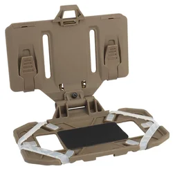Foldable Tactical Vest Chest Rig with Molle Phone Holder and Navigation Board (Tan)