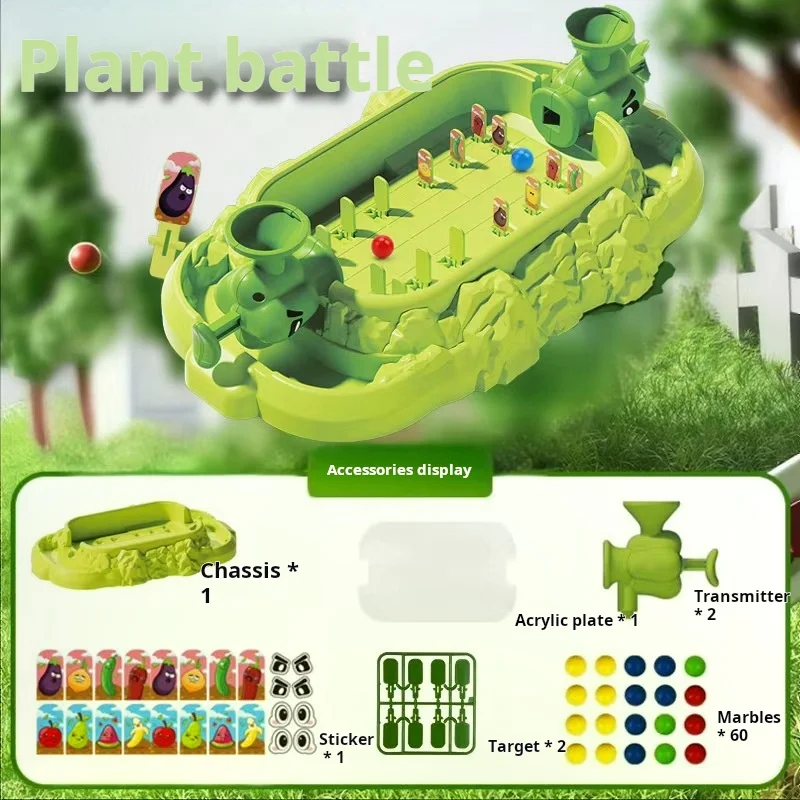 Kids Vegetable Pinball Machine 2 Player Battle Game Parent Child Interactive Toy For Family Party Birthday Gift