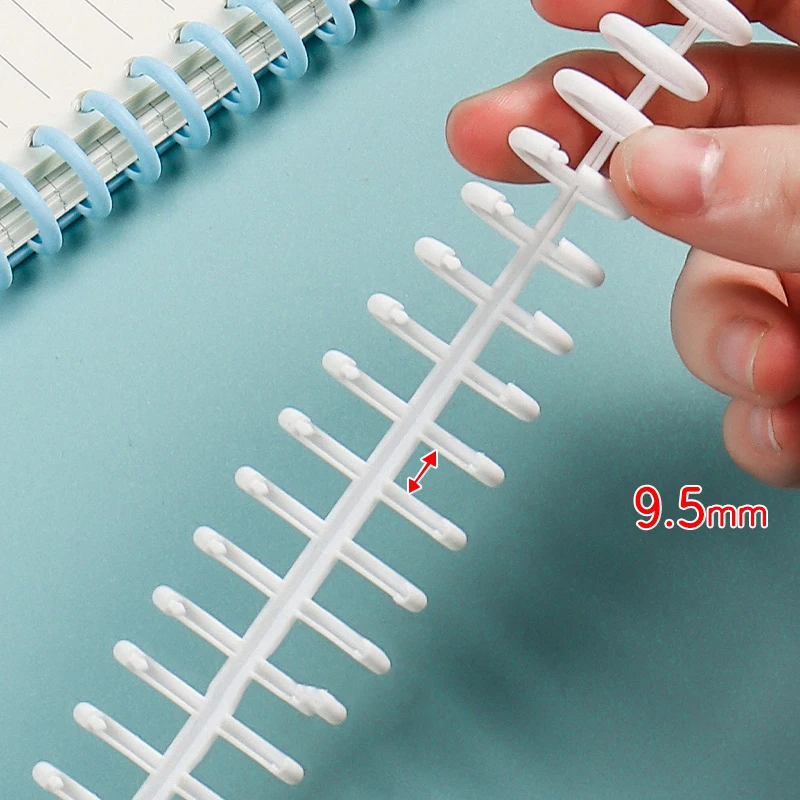 5pcs Loose-leaf Binding Strip Plastic A4 Loose-leaf Ring Binding Clip Rings 12mm Binder Office Accessories