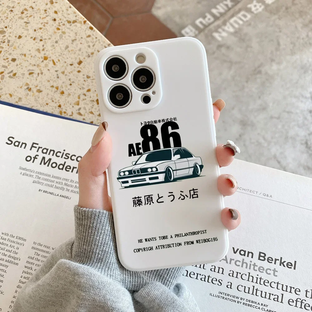 Japan Anime Initial D Car AE86 Soft Silicone Phone Case - Animation Design Cover