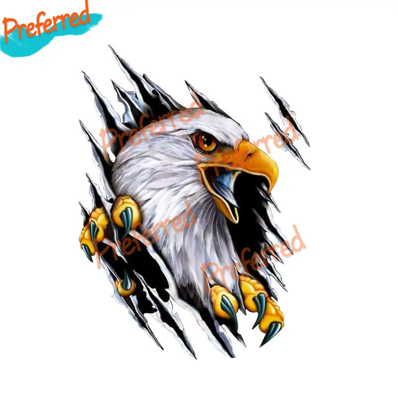 

Creative Decals 3D Eagle Tear Car Stickers Car Decoration Bumpers Motorcycle Helmet Accessories Sunscreen Vinyl Decals
