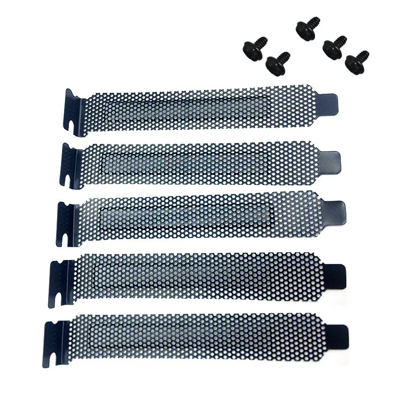 2pcs 5pcs 10PCS Hard Steel Dust Filter Blanking Plate PCI Slot Cover With Screws