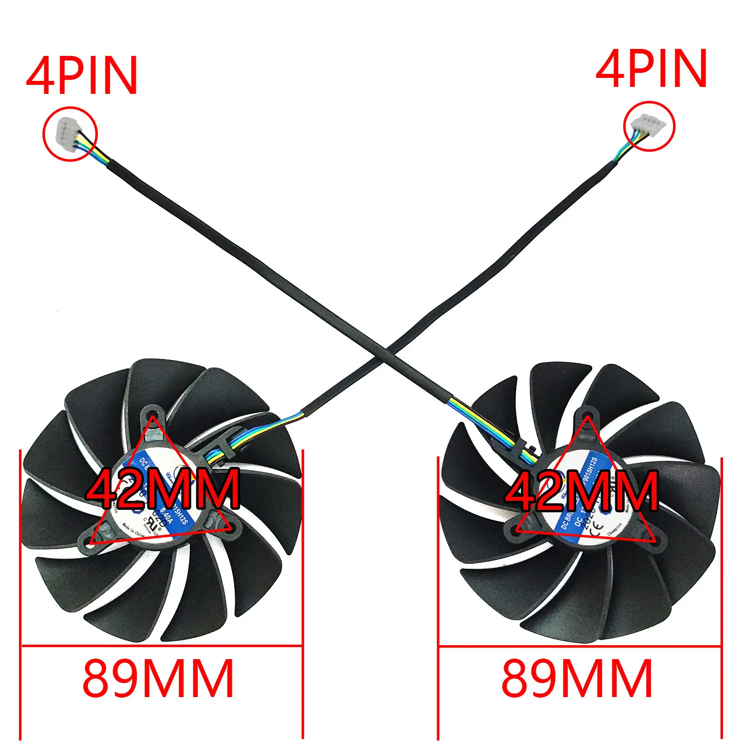 Ventilador de Refrigeração Gpu para Zotac Geforce Placa de Vídeo Twin Edge 89 mm 4pin Gpu Ga92s2u Rtx 3060 3060ti Novo - Imagem 6