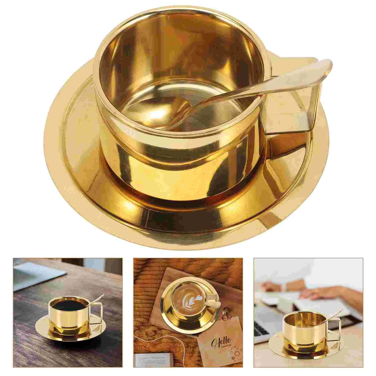 Stainless Steel Coffee Mug Cup for Home Office Household Metal Toddlers Milk Cups