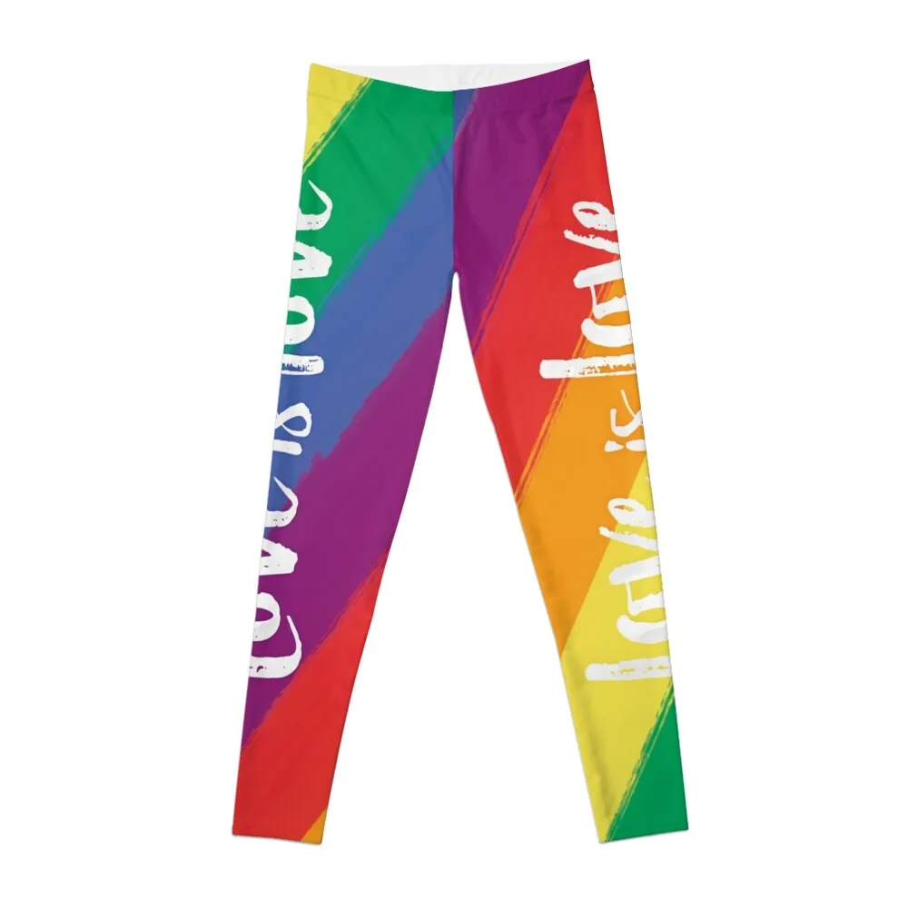 

Love is love - Rainbow flag pride and equality Leggings Women's trousers legging push up Womens Leggings