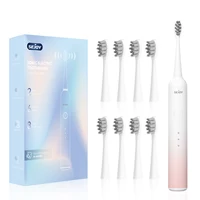 Sejoy Electric Toothbrush rechargeable With 8pcs Replacement Head Tooth Brush 6 Modes Clean Whitening Sonic Timer Toothbrush 1