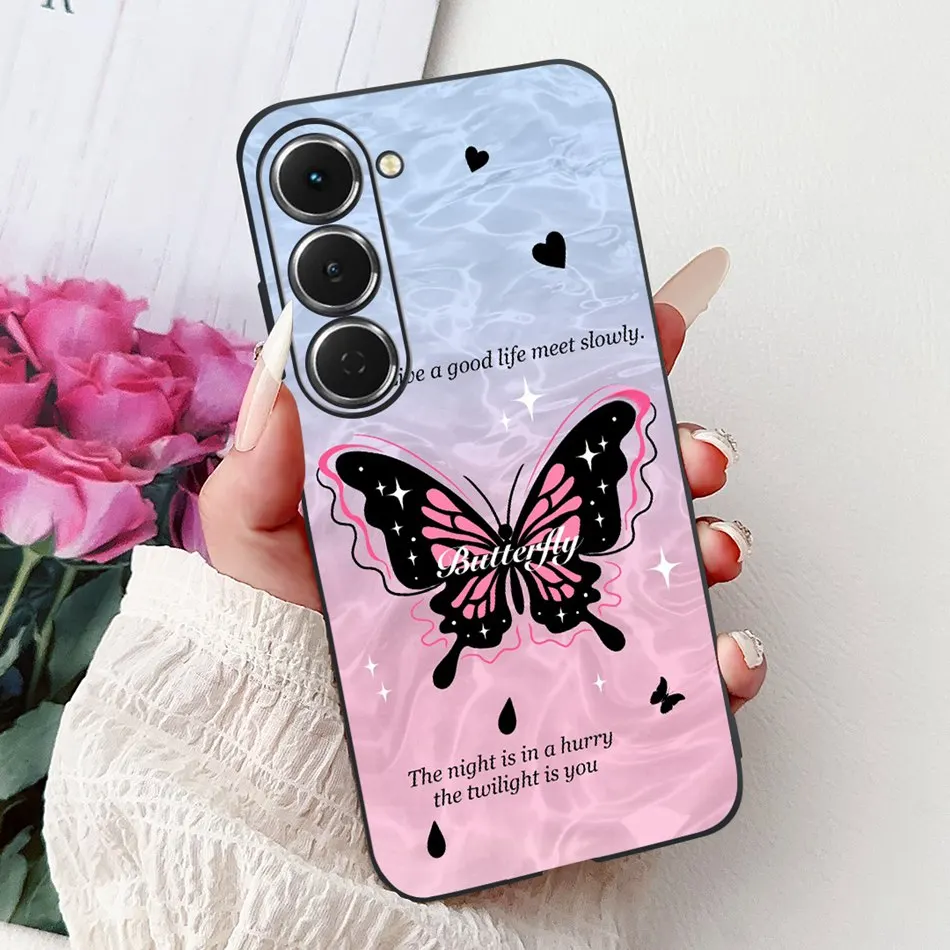 Elegant Floral Butterfly Phone Case - Soft Silicone TPU Cover