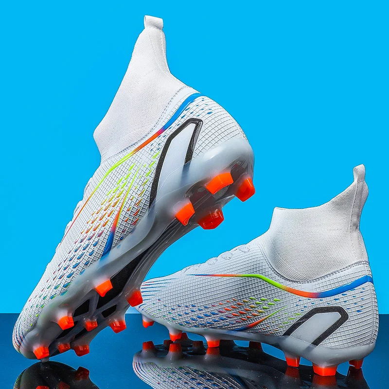 Professional Men's High Ankle Football Boots - Advanced Outdoor Soccer Cleats 2023 Edition