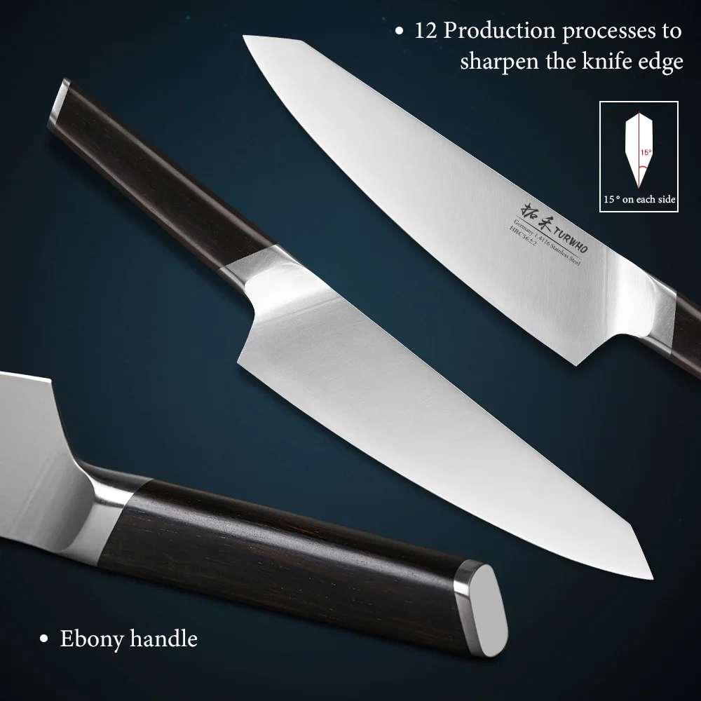 1-3 PCS Kitchen Knives Set German 1.4116 High Carbon Stainless Steel Japanese Nakiri Cleaver Slicing Utility Chef Knifes kitchen knives