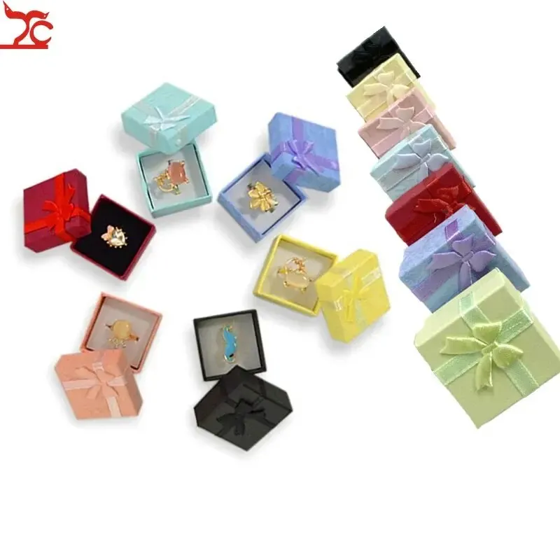 Jewelry Box 12pcs Ring Storage Box Earring Storage Gift Box Paper Jewelry Packaging Container Small Jewelry Display