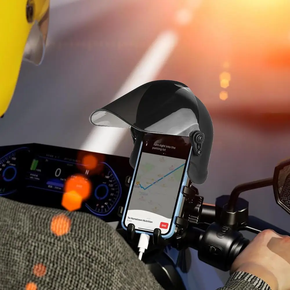 Telefon halter Sonnenschutz Motorrad Telefon halterung Helme Motorrad kleine regens ichere Handy helme wasserdichter Sonnenschirm Sonnenschirm – Detail 12