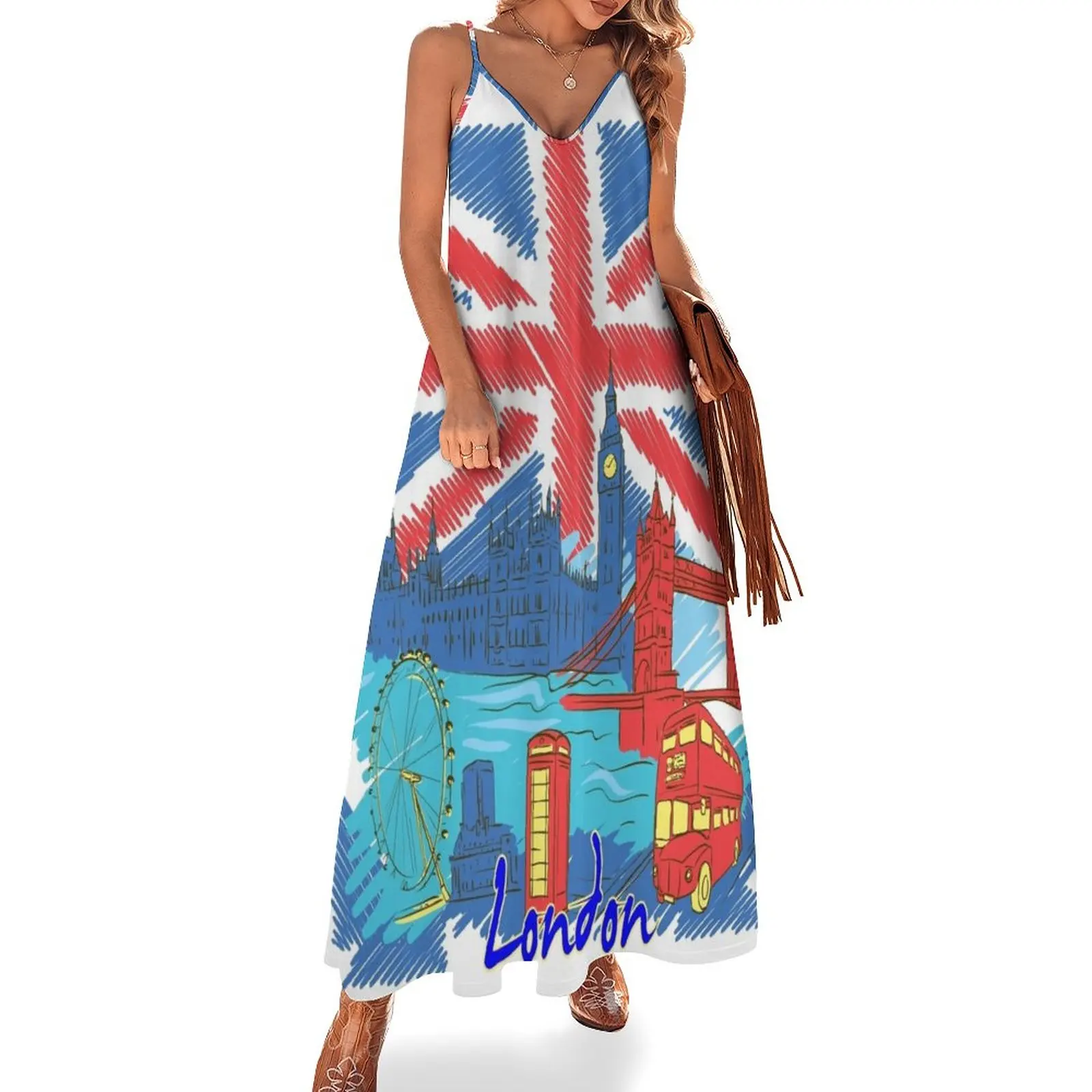 

LONDON GIFT IDEA Sleeveless Dress beach outfits for women birthday dress for women luxury 2024