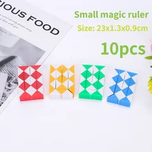 

10PCS 24-Segment Small Magic Ruler Puzzle Cube Maze Toy Hand Game Case Box Antistress Cube Twist Snake Folding Toy