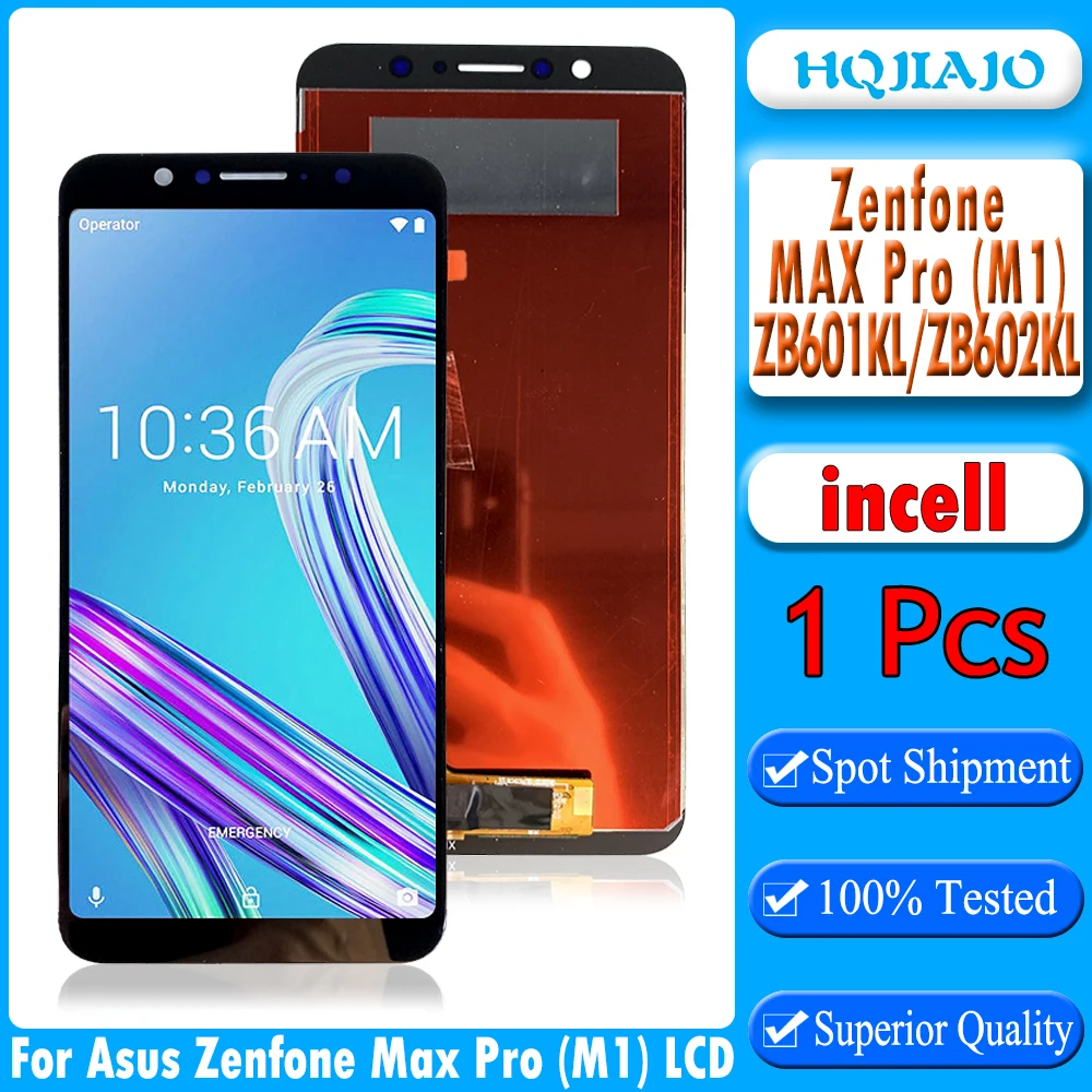 5.99 "incell lcd para asus zenfone max pro (m1) zb601kl zb602kl display