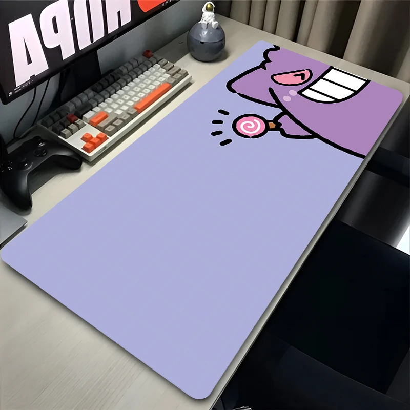 Mouse Pad Purple Japan Anime Mouse Pad PC G-pokemon G-gengar Extended Desk Mat Laptop Kawaii