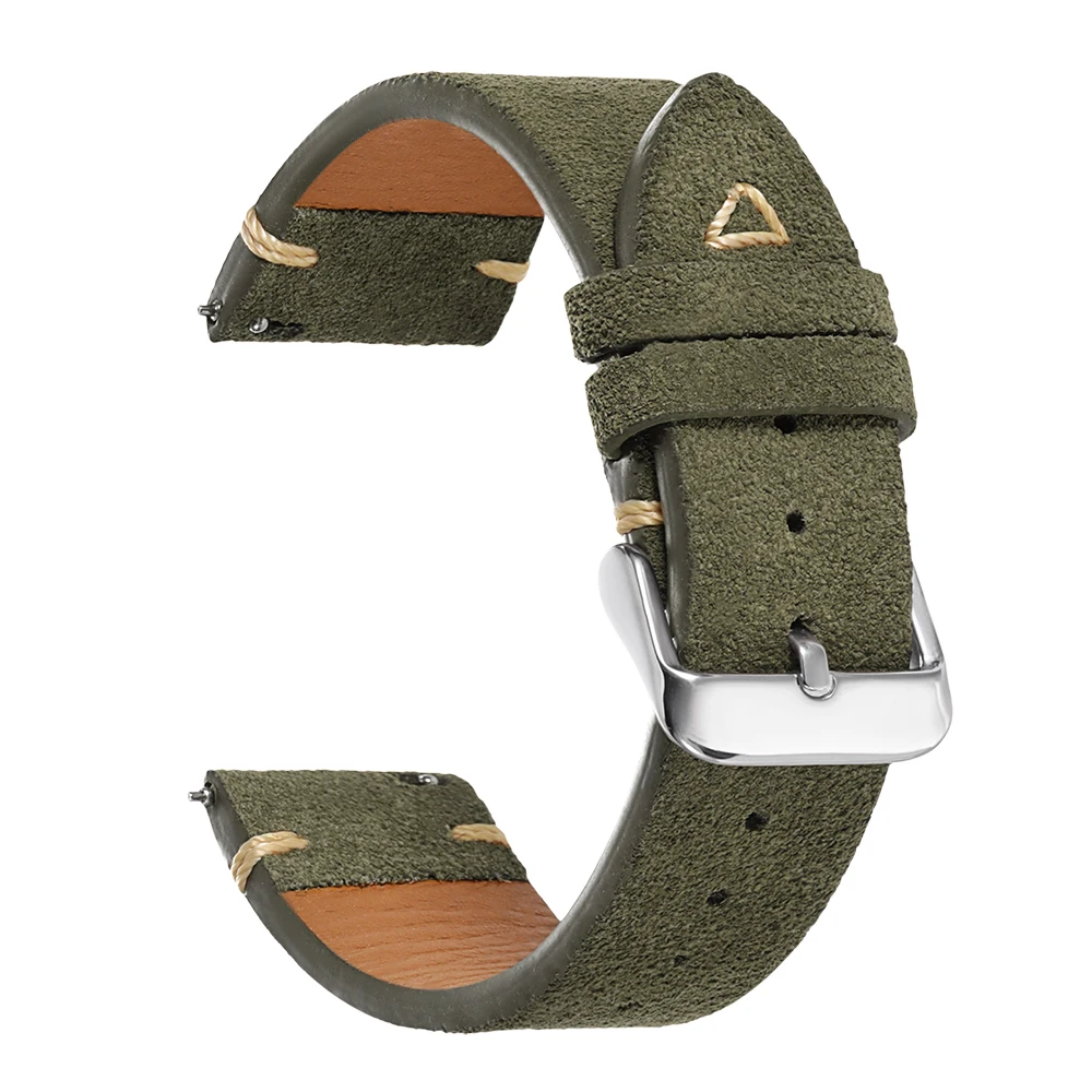 Soft Suede Calfskin Quick Release Watch Strap - Business Bracelet
