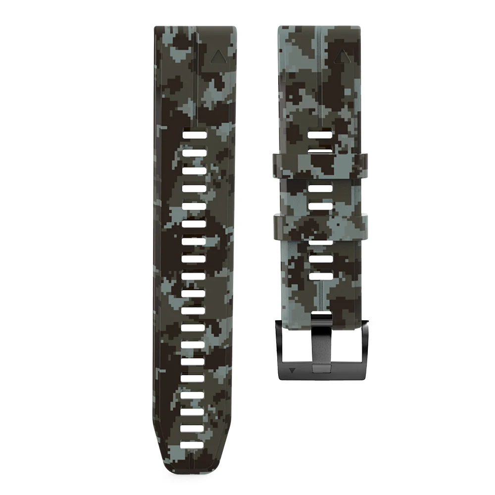 22 26mm Pringting Ǹ ü  Ʈ, Garmin Fenix 7X 7 6 6X Pro 5 5X Plus 3HR Easy Fit   ո 