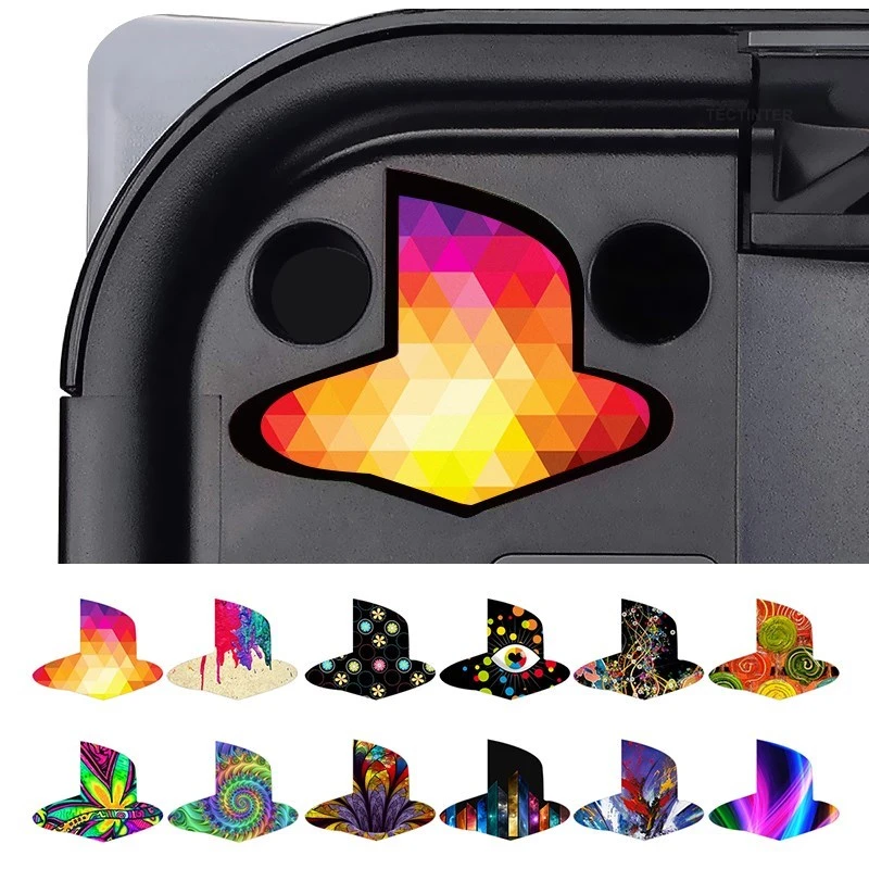 For PS5 Console Custom 12 PCS Decal Skin Sticker For PS5 Console Glossy Logo Underlay For PS5 Disk Digital Version Accessories