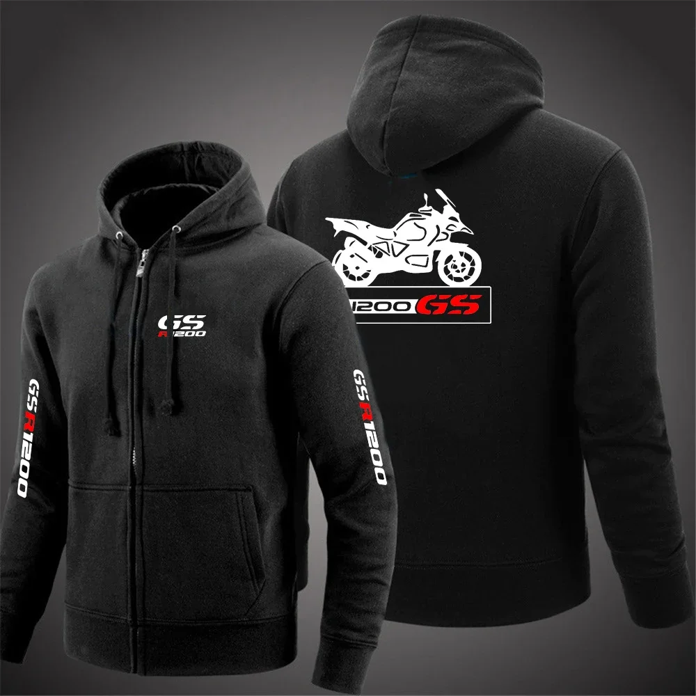 

Motorcycle R 650 800 1150 1200 GS Adventure Men's New Print Solid Color Zipper Pullover Long Sleeve Fashion Casual Coats Tops