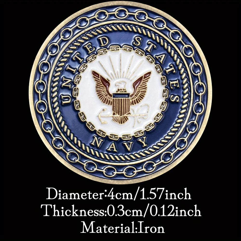 Navy Pride Gold Plated Souvenir Coin - Timeless Commemorative Collectible Gift