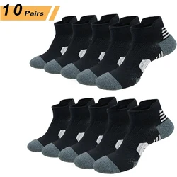 Enhanced Athletic Performance Non - Slip Quick - Dry Sports Socks - Unisex, Short Length, 3 - Pair Pack - Size 37 - 42 (10 Pairs black)