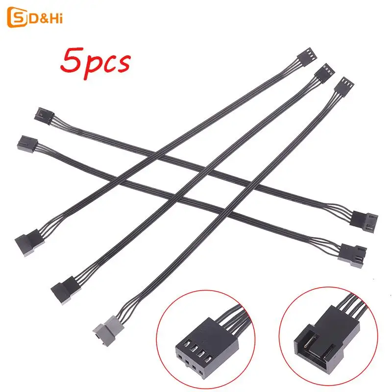

5 шт., 4-контактный разъем для компьютерного кулера, 24awg