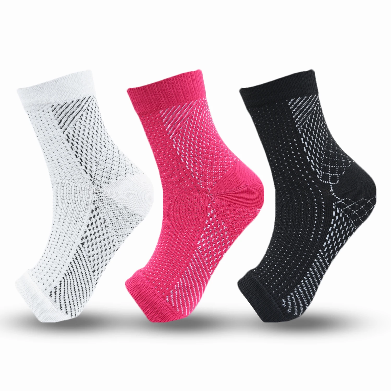 정형외과 압박 양말, 발목 지지대 양말, 발바닥 근막염 팽창용 대형 슬리퍼 양말, 남녀공용, 1 쌍 