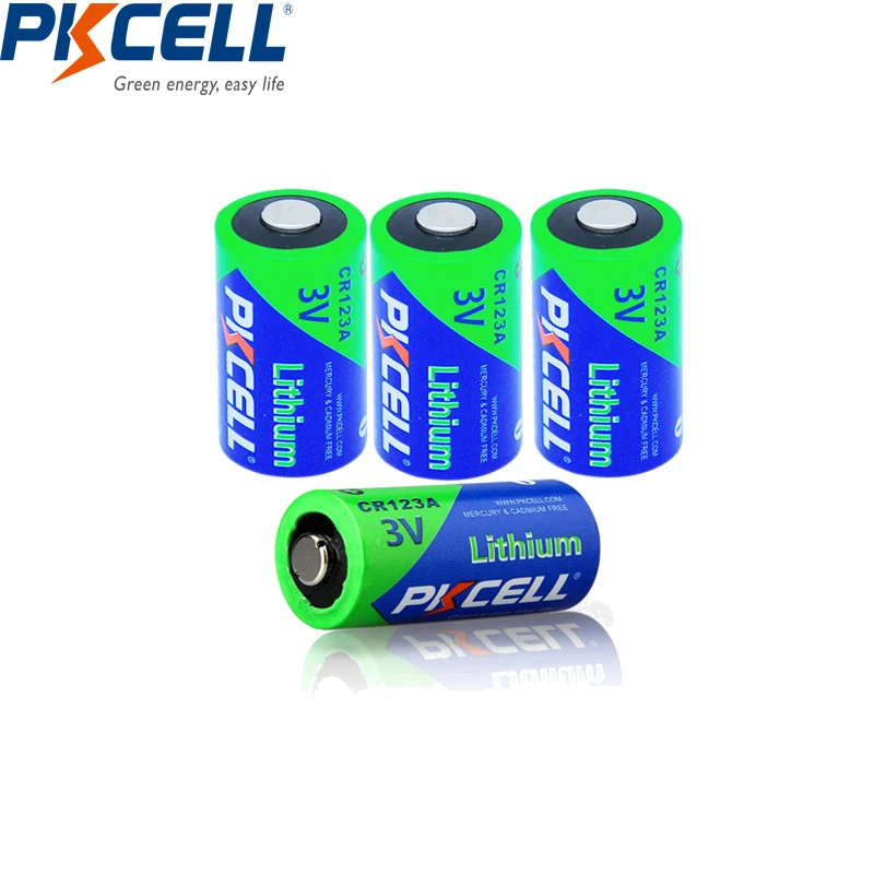 Batería de litio PKCELL CR123A, 4 piezas, CR123 CR 123 123A 16340