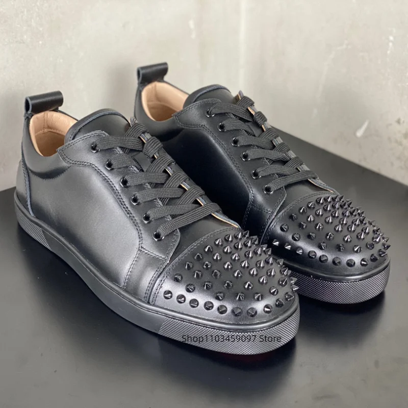 

Men Shoes Big Size 48 Luxury Designer Spikes Male Sneakers Red Bottom Shoes for Men High Quality Custom Shoes