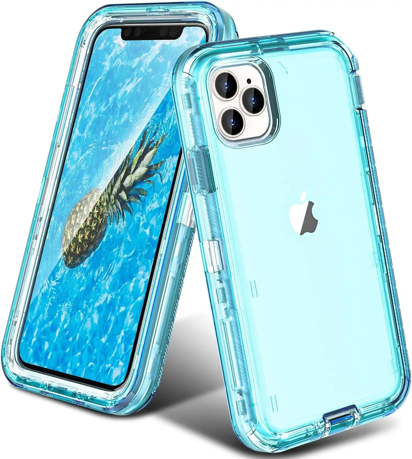 Triple-Protection Heavy Duty Shockproof Armor Case - Rugged Military Grade Anti-Drop Clear Cover