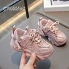 Bling Glitter Sneakers For Kid Girls 2024 Spring New Light Weight Chunky Travel Shoes Child Brand Design Soft  City Walk Zapatos 3