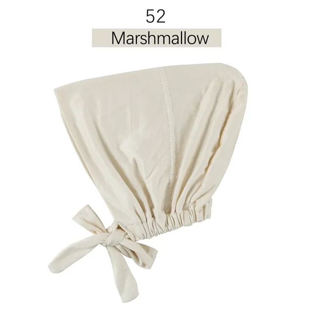 Muslim Women Elastic Tie Back Inner Hijab Caps Cotton Jersey Stretch Underscarf Modal Bonnet Headwrap Turbante Mujer 52
