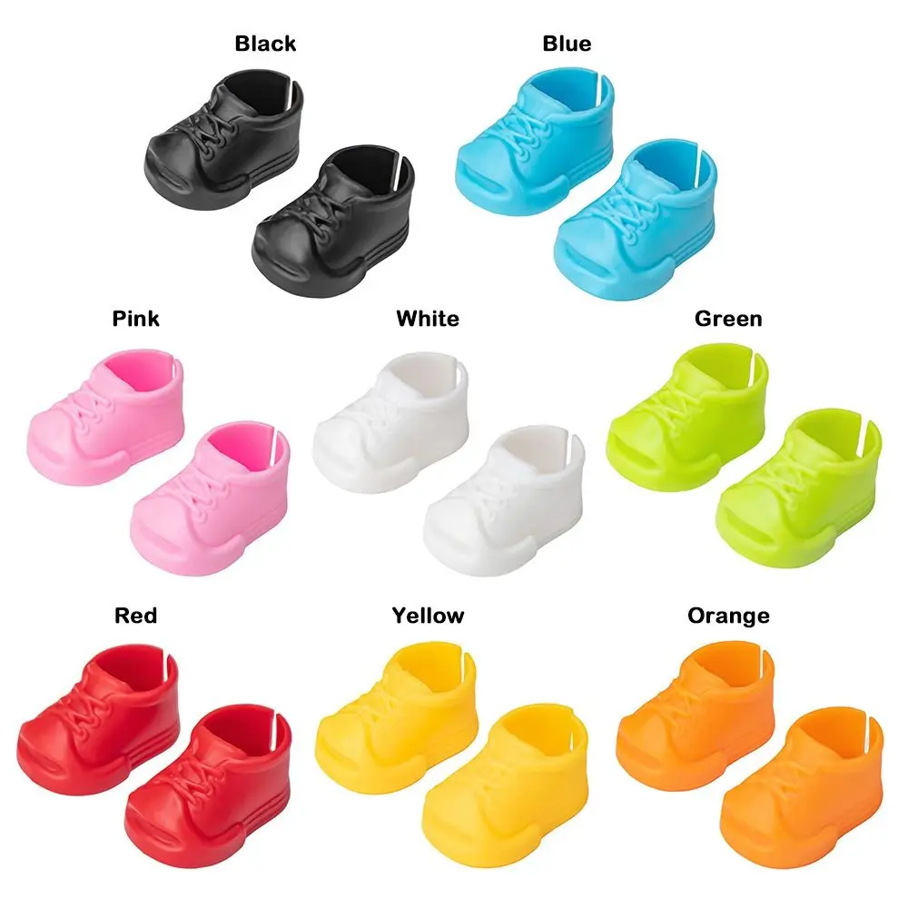 4CM Shoes For Labubu Accessories Multiple Styles Dressing Replacement Doll Shoes DIY Plastic Open Board Shoes Doll Toys