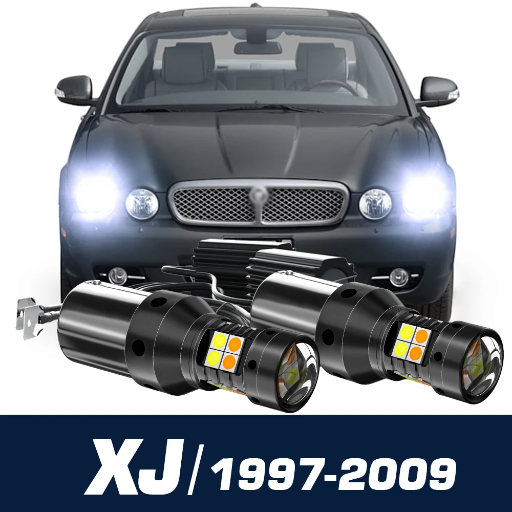 2xLEDDualModeTurnSignalDaytimeRunningLightCanbusAccessories