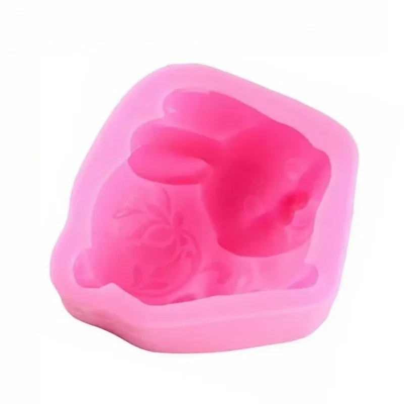 Cartoon Easter Rabbit Silicone Mold DIY Handmade Soap Mold Rabbit Aromatherapy Candle Kitchen Baking Cake Decoration