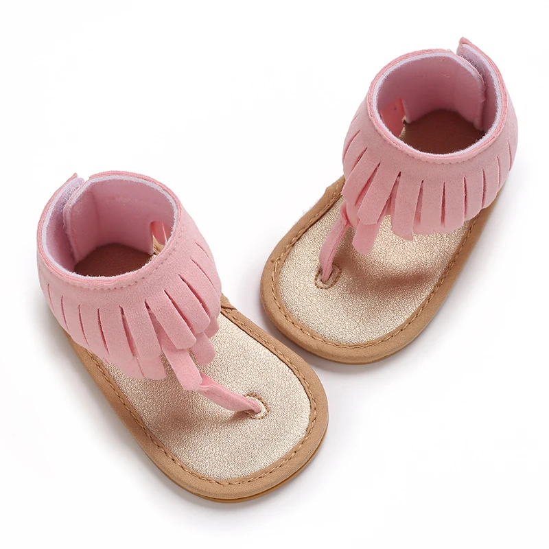 Sommer Neue Damen Baby Sandalen mit Quaste Design weiche Sohlen Babyschuhe 0-12 Monate Baby Wanderschuhe – Detail 5