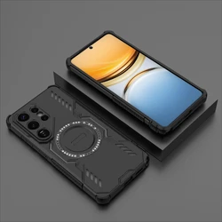 Enhanced Lens Protection Heat Dissipation Magnetic Phone Case for Galaxy A07 (Black)