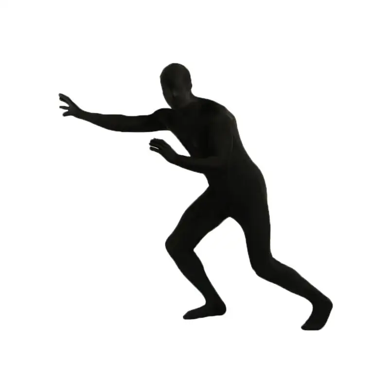Cosplay Costume Black Zentai Full Bodysuit for Men Women Halloween Carnival Cosplay Custome Skin Tight Jumpsuit Spandex Body Suit