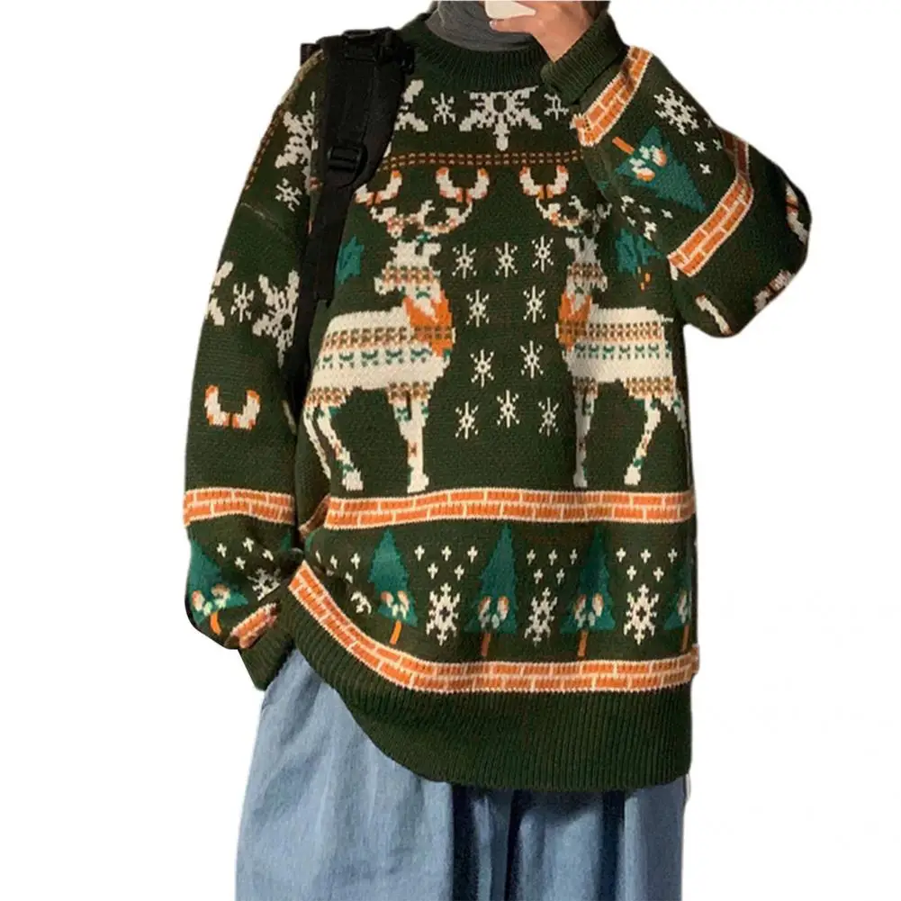 

Great Sweater Snowflake Colorful Pullover Soft Christmas Sweater Christmas Sweater Round Neck