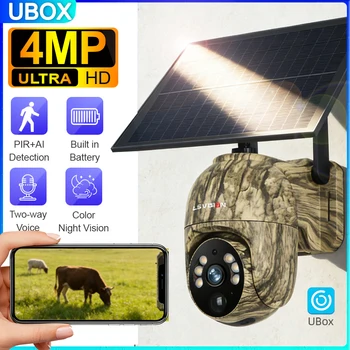 Ubox Solar Camera 4G LTE Cellular Trail Camera with Solar Panel Security Cam Full Color Night Vision for outdoor Wildlife 1