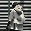 2024 Hip Hop Punk Techwear Short Jacket Hooded Cloak Men Women Multi Pockets Functional Pullover Jacket Street Casual Coat 3