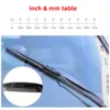 Car Windshield Wiper Blade Universal J/U-Shaped Hook Three-Stage Wiper Blade Natural Rubber Strip 14"16"17"18"19"20"21"22"24" 5