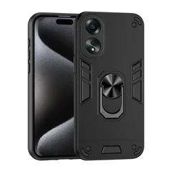 Reno 10 8T Magnetic Phone Holder Case with Protective Bumper Back Cover - OPPO A1 5G (Black)