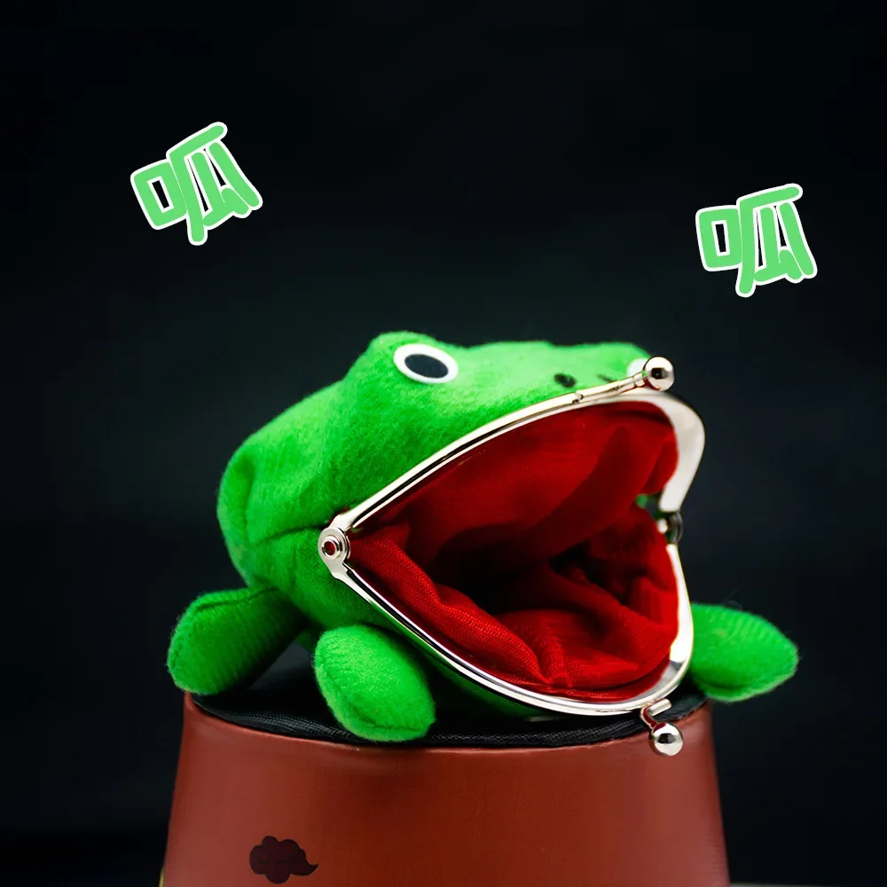 Trending Products Adorable Anime Frog Wallet Coin Purse Key Chain Cute Plush Frog Cartoon Cosplay Purse for Women Bag Accessorie coin purse,women wallet,coin wallet,plush coin purse,frog purse