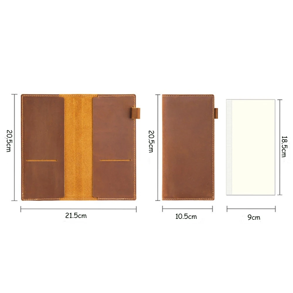 Fromthenon Head Layer Cowhide Weeks Planner Traveler Notebook Leather Loose Leaf Week Plan Notebooks Journal Stationery Supplies 6