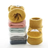 Cute Cartoon Baby Socks Girls Boys Rabbit Bear Anti Slip Soft Warm Winter Autumn Toddler Indoor Floor Thicken Socks For Kids 2