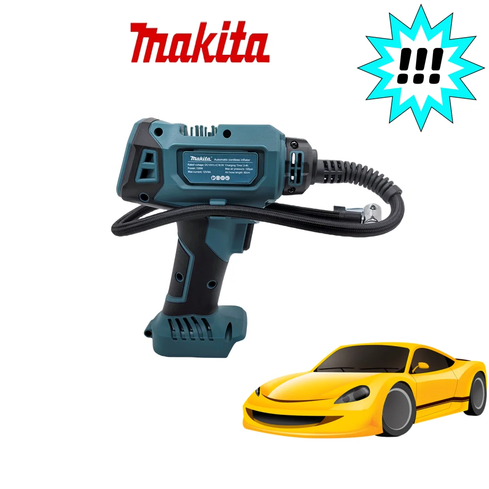 

Makita Car Electric Air Pump 18V Battery Pneumatic Tool Cordless Inflatable Pump With Digital Display Portable (no battery)